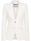 Philipp Plein Cady Ls Crystal Skull Blazer In White