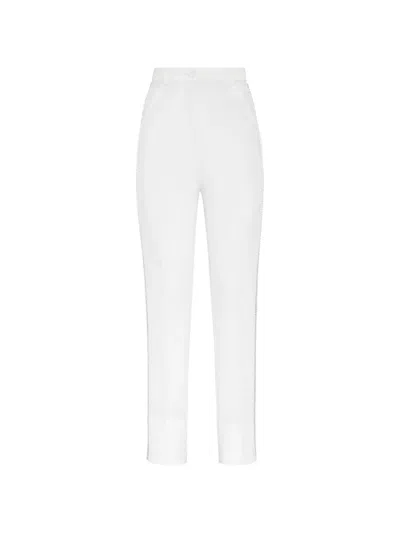 Philipp Plein Cady Office Tailored Trousers In White