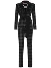Philipp Plein Cady Strass Cut-out Jumpsuit In Black