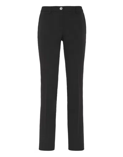 Philipp Plein Cady Super High Waist Trousers In Black