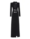 Philipp Plein Crystal-embellished V-neck Maxi Dress In Black