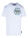 Philipp Plein Short Sleeve T-shirt With Printed Logo In White