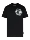 Philipp Plein `hexagon` Short Sleeve Round-neck T-shirt In Black