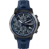 Philipp Plein Sport Camo Dial Three-hand Quartz Silicone Strap Watch, 43mm In Black/blue