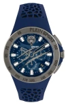 Philipp Plein Sport Camo Dial Three-hand Quartz Silicone Strap Watch, 43mm In Blue