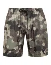 Philipp Plein Camouflage Long Swim Boxer Monogram In Multi