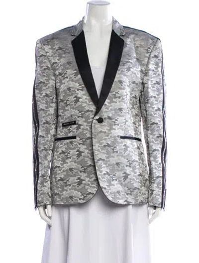 Pre-owned Philipp Plein Camouflage Print Blazer In Multi