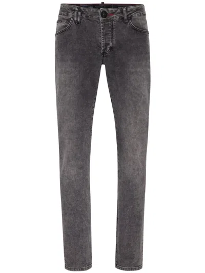 Philipp Plein Camouflage-print Skinny Jeans In Grey