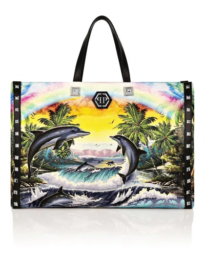 Philipp Plein Graphic-print Tote Bag In Multi