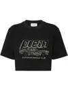 Philipp Plein Car Cropped T-shirt In Schwarz