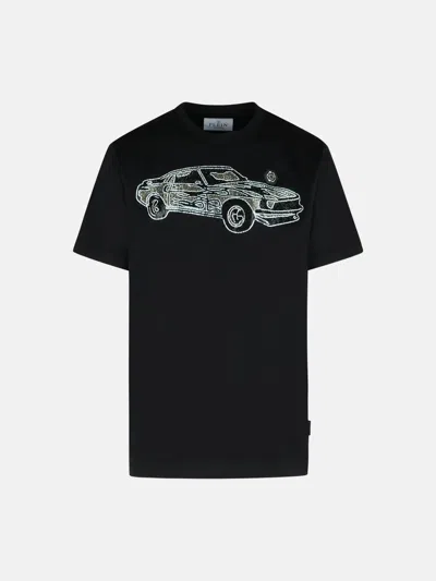 Philipp Plein 'car Strass' Black Cotton T-shirt