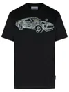 Philipp Plein Car Crew Neck Graphic Print Short Sleeves In Black