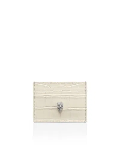 Philipp Plein Cardholder Cocco Skull In White