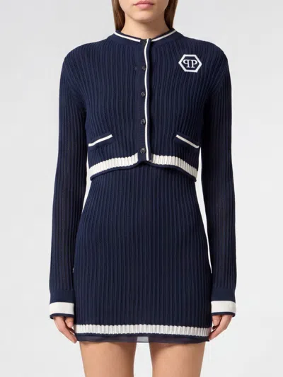 Philipp Plein Cardigan Woman In Blue