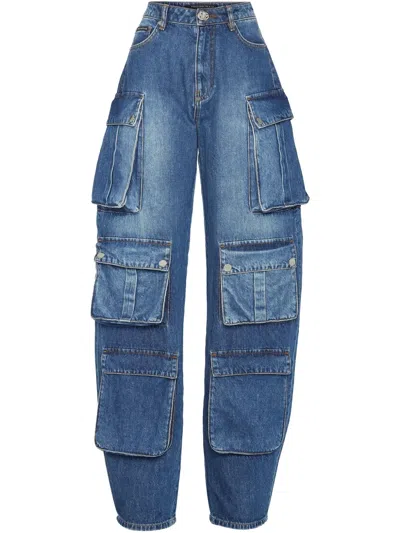 Philipp Plein Cargo-pocket Jeans In Blue