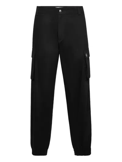 Philipp Plein Cargo Straight Trousers In Black