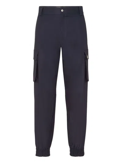 Philipp Plein Cargo Trousers In Blue