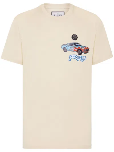 Philipp Plein Cars Racing T-shirt In Neutrals