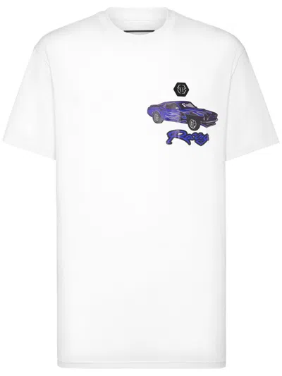Philipp Plein Cars Racing T-shirt In White