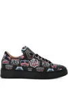 Philipp Plein Carson Patches Low-top Sneakers In Black