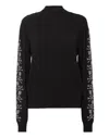 Philipp Plein Sequin Skull Pullover Jumper In Black