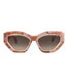 Philipp Plein Cat Eye-frame Acetate Sunglasses In Brown