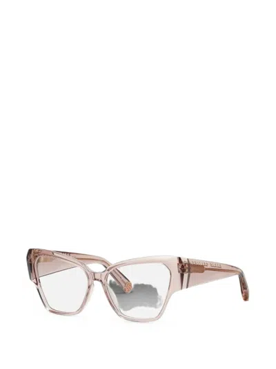 Philipp Plein Cat-eye Transparent-finish Glasses In Gray