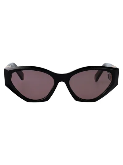 Philipp Plein Cateye Sunglasses Spp161 0700 In Black