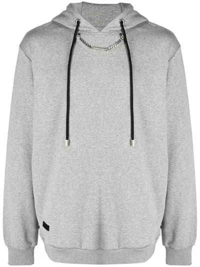 Philipp Plein Chain-link Hoodie In Grey