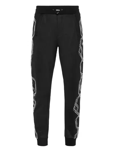 Philipp Plein Chain-print Joggers In Black