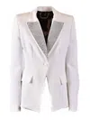 Philipp Plein Lapel Embellished Jacket With Front Flap Pockets In Yellow