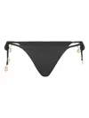 Philipp Plein Charm-detail Bikini Bottoms In Black
