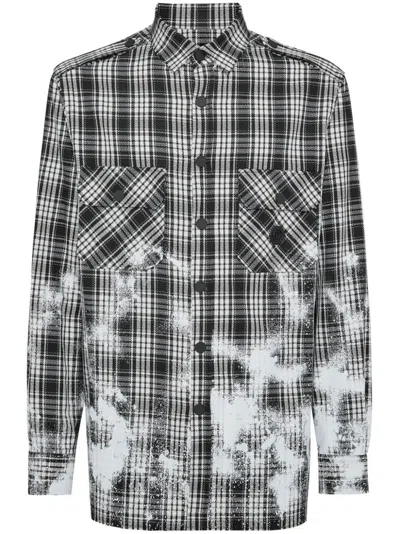PHILIPP PLEIN CHECKED LONG-SLEEVE SHIRT