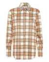 PHILIPP PLEIN CHECKED OVERSIZE SHIRT LS STRASS FLAME