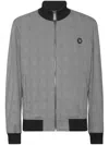 Philipp Plein Checkered Bomber Jacket In Black