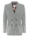 Philipp Plein Checkered Gold Fit Blazer Flame