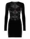 Philipp Plein Chenille Midi Dress In Black