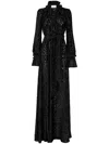 Philipp Plein Chiffon Gipsy Devoré-effect Dress In Black