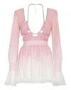 Philipp Plein Chiffon Plisse Mini Dress Degrade In Multi