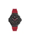 Philipp Plein Plein Chrono Royal Silicone Watch In Black