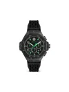 Philipp Plein Plein Chrono Royal Silicone Watch In Black