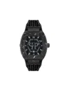 Philipp Plein The Hexagon Phantom Silicone Watch In Black