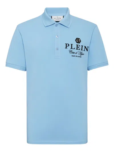 Philipp Plein Club The Course Polo Shirt In Blue