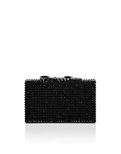 Philipp Plein Clutch Crystal With Crystals In Black