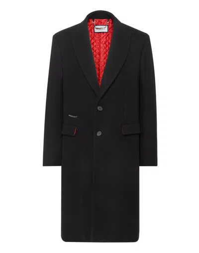 Philipp Plein Coat Long In Black