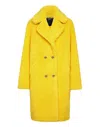 Philipp Plein Coat Long Iconic Plein In Yellow
