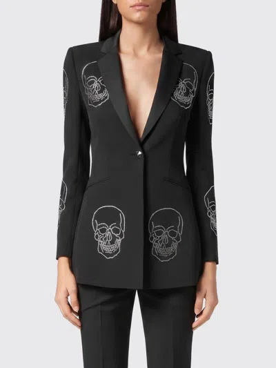 Philipp Plein Coat Woman Color Black