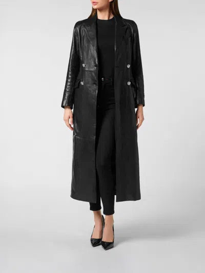 Philipp Plein Coat Woman Color Black