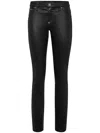 Philipp Plein Coated Jeans In Black