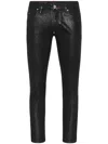 Philipp Plein Denim Super Basic Straight Trousers In Black